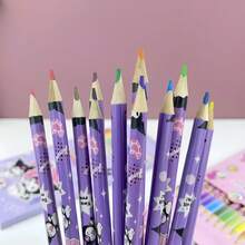 24 crayons de couleur professionnels en 12 couleurs de bandes dessinées, convenant pour la saison scolaire, les cadeaux d'étudiant, les cadeaux de Noël, les cadeaux d'Halloween, les cadeaux d'anniversaire (deux boîtes au hasard)