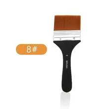 Flat Paint Brushes, Art Brushes/Soft Painting Brushes For Acrylic Oil Painting, Wide Plastic Handle Brushes, Divided Craft Brushes, Nylon Bristle Artist Brushes, Non-Shedding, Suitable For Walls, Furniture DIY, Flat Head Brushes, Professional Painting Tools, Tools, Gifts, Murals, Painting (Random Style Shipped) - Multicolor - View 8