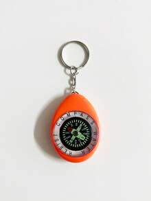 1 pieza Brújula mini portátil con llavero para mochila - Brújula compendio para exteriores con diseño en forma de esfera