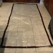 1pc Thick Waterproof Transparent Tarpaulin - 5 Mil Tear-Resistant Windproof Garden Transparent Polyethylene Tarpaulin With Grommets, PVC Tarpaulin For Winter Window Protection And Winter Protection