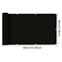 Black Privacy Fence Screening Cloth, Garden Balcony Privacy Protection Screen, Fence Shielding Protective Net, Suitable For Deck, Patio, Backyard, Outdoor Pool, Porch, Railing, Lawn And Gardening - Multicolor - View 15