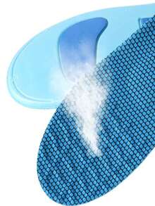 1 双鞋垫凝胶舒适鞋垫运动跑步鞋垫男女款鞋垫 - 藍色 - 查看 4