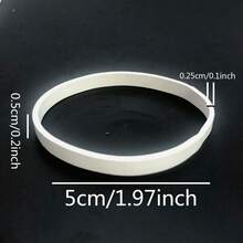 30 件高品质白色橡皮筋 5 厘米/1.97 英寸弹力橡皮筋，办公室和厨房固定配件，橡皮筋，弹力橡皮圈 - 白色 - 查看 3