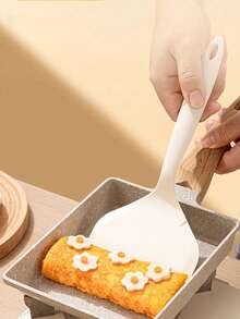 1pc Silicone Spatula For Japanese Tamagoyaki Pan, Durable High Temperature Resistance, Suitable For Making Tamagoyaki, Pancake, Fruit Omelet, And Rolled Towel Cakes - Lime Green - View 22