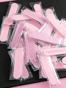 10pcs/Set Shiny Pink Dual-Sided Disposable Mini Nail Files, Suitable For Manicure Buffing And Polishing, Professional Nail Care Set - Multicolor - View 10