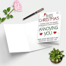 1pc Funny Christmas Greeting Card With Envelope, Interesting Holiday Card Suitable For Spouse, Partner, Friend Or Parent - Sets - View 5