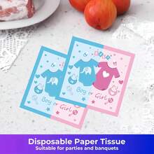 性别揭秘派对主题 20/40/60/80/100 件一次性餐具套装，带有性别揭秘派对主题，包括 7 英寸纸盘、9 英寸纸盘、9 盎司杯子、餐巾纸，适用于日常聚会、生日派对、新娘送礼会、婴儿送礼会、俱乐部、婚礼、茶会、野餐 - 彩色 - 查看 8