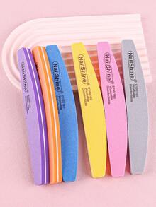 3 Piezas/5 Piezas/10 Piezas Limas de esponja para uñas, bloques de pulido de doble cara, herramientas de pulido de uñas, limas de conformado de uñas en forma de media luna, tiras de pulido, pulido de superficie de uñas, herramientas especializadas para dar forma a las uñas - Multicolor - Ver 9