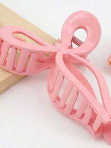 2/1pc Plastic Ribbon Bow Hair Clips - Versatile Hair Accessories For Daily Use By Girls Fall Winter Claw Clip For Vacation Outfits Woman Elegant Hair Clutch