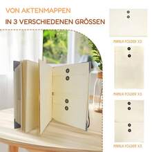 [SMART ACCORDION ORGANIZER]Dokumenten-Ordner mit Verstärkter Bindung & Verschlussklappen - Für A4 Unterlagen & Kleinkram - Ideal für Büro, Homeoffice & Schule - Beige 32x27cm - Standard - Übersicht 2