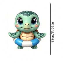 1pc/2pcs/3pcs Cute Turtle Pattern Heat Transfer Stickers, Suitable For DIY Hoodies, T-Shirts, Sweatshirts, Jeans, Backpacks, Handbags, Pillowcases And Retro Baseball Caps. Durable Washable Plastic Stickers For Crafting And Decorating - Easy To Iron, Perfect Gift For Crafters And DIY Enthusiasts - Multicolor - View 7