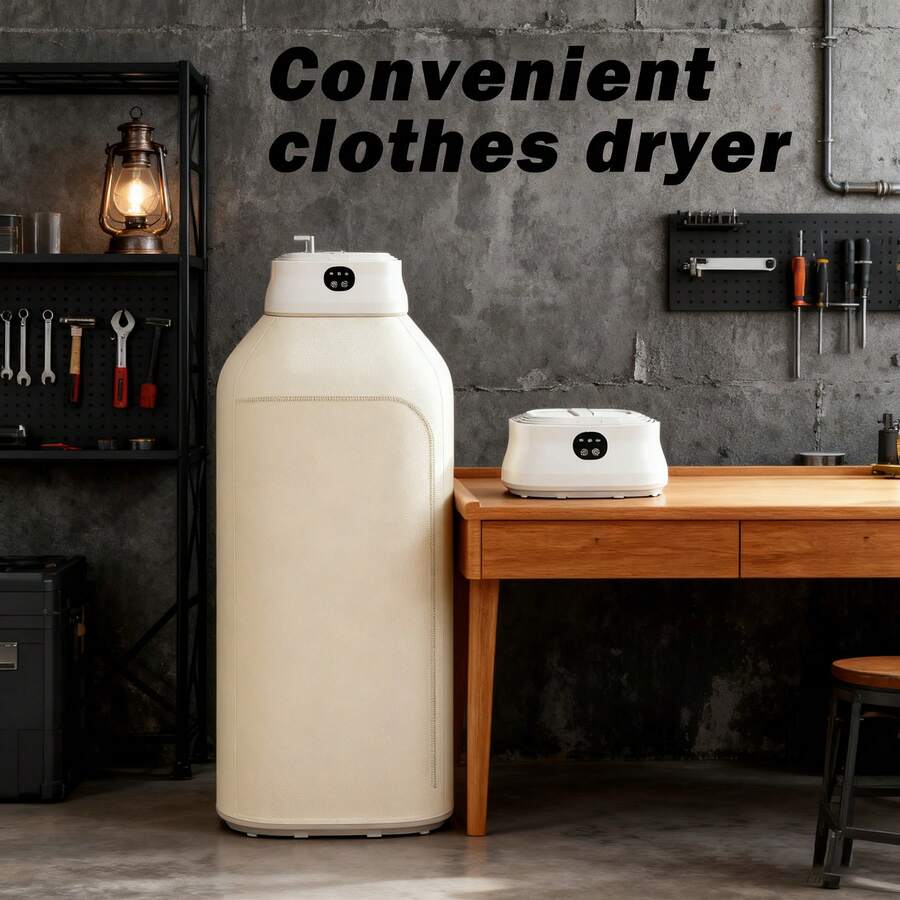 Portable Clothes Dryer, Mini Dryer Machine - Compact And Convenient Drying Solution For Apartment, Dorm, RV - Quick And Easy To Use Compact Dryer Machine With Dryer Bag For Delicate Garments, Underwear, Small Clothes - White - View 1