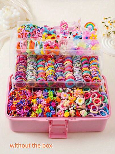 Set de 728 piezas/170 piezas de pinzas y accesorios para el cabello de estilo minimalista y coloridos, incluye ligas para el cabello, diademas, pinzas de flores, pinzas con moños, pinzas con dibujos animados de animales y geométricas, adecuado para niñas y mujeres, versátil para peinados dulces, casuales o con estilo, esencial para todas las estaciones (sin caja, empaque en bolsa de OPP), atuendo de invierno para mujer, flores, regalos, moños, lindos, accesorios para el cabello, diademas, bandas para el cabello