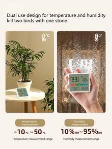 家用温湿度计彩色大显示屏，清晰显示温度、湿度和日历信息，精准监测室内环境变化，电子显示方便查看，营造舒适的生活空间