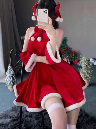 1 套性感圣诞/万圣节服装、夜总会兔女郎、女仆、可爱公主派对装
