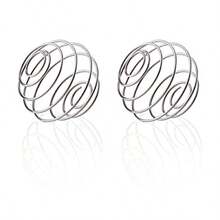 2 Pcs Stainless Steel Bottle Mixer Ball  Protein Shaker Ball Wire Whisk Blender Mixing Ball For Bottle Shaker#DSGDSF - Bạc - Xem 2