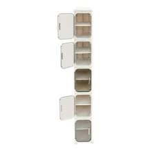 XIANXUS 5-Tier Tall Narrow Storage Cabinet, Slim Storage Cabinet With Wheels, Narrow Organizer For Small Space, Bathroom, Kitchen, Laundry - White - View 8