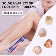 2000mAh Electric Foot Callus Remover, 12-Level Adjustable Pedicure Tool With LED Display, 2-In-1 Cordless Foot File And Nail Grinder With 60 Sandpaper Pieces