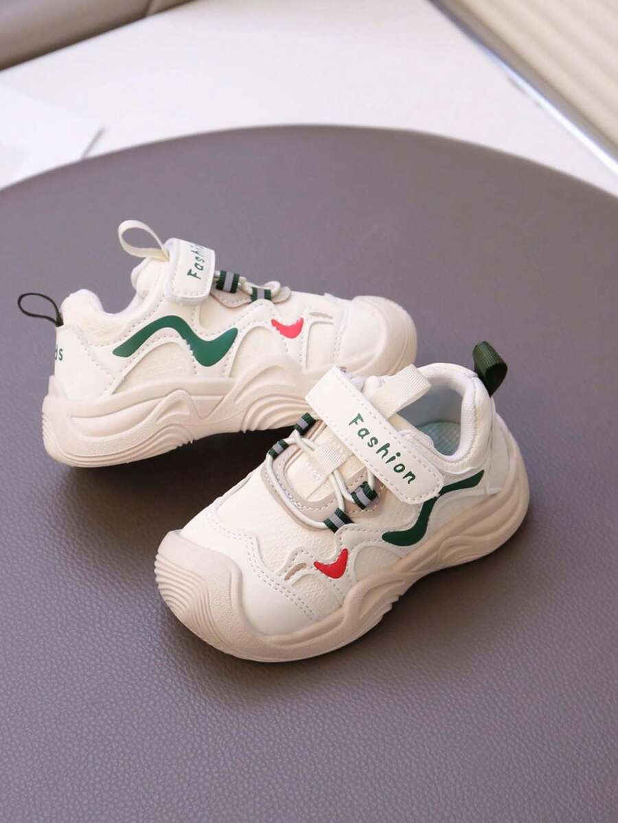 1 Pair Children's Casual Soft Bottom Sports Shoes, Boys' & Girls' Breathable PU Mesh Running Shoes, Toddler Sneakers