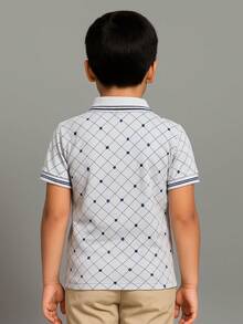 Polo Shirt For Boys, Sizes 10 To 12 - 白色 - 查看 2