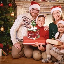 1 Set Merry Christmas Cash Box Surprise Money Pull-Out Gift Box Santa Claus Snowman Pattern Money Box Christmas Decorations For Home 2025 Happy New Year 2026 Memorable Gift Ideas