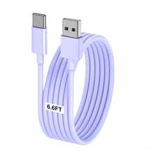 1~3 件 USB A 至 USB C 快速充电线，长 3FT/6FT 车载充电器 C 型线，兼容 17 16 15 Pro/Pro Max/Plus，兼容三星 Galaxy S25 S24 S23 S22 S21 S20 S10 A55 A54 翻盖兼容 16、16 Pro Max、15、15 Plus、15 Pro、15 Pro Max，兼容 Redmi，兼容 OnePlus - 紫色 - 查看 13
