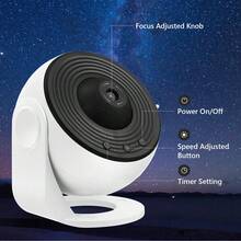 PORIYA 13IN1 Galaxy Projector Night Light 360° Rotating Starry Sky W/ Nebula & Moon Discs 12.5m² Coverage USB Powered - 白色 - 查看 10