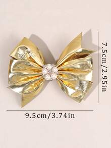 2pcs/4pcs Shiny Gold & Silver Bow Hair Clips, Suitable For Girls, Sparkling And Charming, Exquisite Gift For Girls, Alligator Clips, Suitable For Festivals, Parties, Prom And Daily/Vacation Wear - Multicolor - View 6