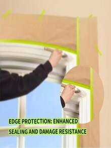 1 rolka laminowanego papieru maskującego do malowania olejem, papier maskujący do malowania natryskowego, folia maskująca do malowania, papier pakowy do ochrony podłóg, ram, mebli, samochodów, obrazów, napraw karoserii, projektów DIY, idealna do biura i zastosowań komercyjnych