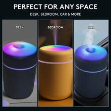 DOVVEE Mini Car Humidifier + 4X DeepOcean™ Oils | Extended Freshness Bundle For Smoke Removal – Breathe Clean With Powerful Ocean Mist (Dark Grey Humidifier*1+ DeepOcean Oil*4 - Màu xanh lam - Xem 5