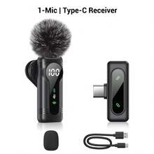 Mini Professional Wireless Lavalier Microphone, Compatible With IPhone, IPad, Android Devices | Smart Noise Cancellation, Status Display, Magnetic Rotatable Clip, Long Battery Life | Suitable For Video Recording, Vlogging, Teaching, Interviews, Podcasts, Etc. - Black - View 15