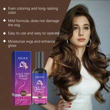 EELHOE Lace Tint Spray For Wigs Waterproof Lace Tint Melting Mousse Spray Brown Lace Wig Invisible Glue Hair And Wig Styling Hair Care - 100ml - 查看 11