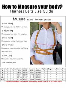 1 条大码女式黑色 PU 皮革朋克腰带，适合派对、节日、庆典 - 咖啡棕 - 查看 4