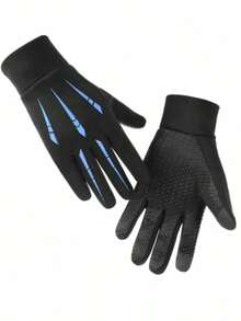 1pair Touch Screen Anti-Slip Sports Gloves,Suitable For Cycling,Riding Motorcycle And Skiing,Black Gloves,Winter Hand Warmers - Multicolor - View 13