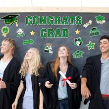 - 28 imanes de graduacin para coche de 6 pulgadas con tapa de grado, calcomanas magnticas para puerta de cochera para automvil, decoracin de gabinete de metal verde, dorado - Verde dorado - Ver 6