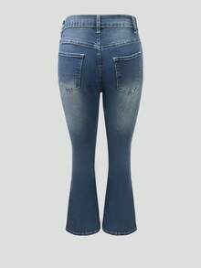 Jeans de pierna acampanada y ajuste elegante y a la moda para mujeres