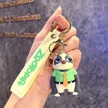 卡哇伊尼克·王尔德钥匙扣朱迪·霍普斯可爱娃娃背包吊坠动漫卡通钥匙扣节日礼物，女孩。派对装饰、生日礼物、各种节日礼物 - 赠送朋友或伴侣的完美选择。 - 彩色 - 查看 4