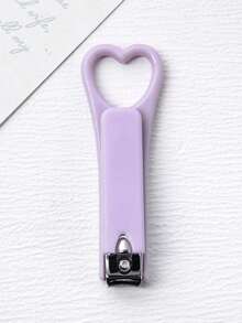 1pc Candy Color Heart Shaped Nail Clipper, Minimalist Solid Color Portable Nail Cutter, Manicure Tool For Women - Multicolor - View 16