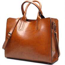 Double Handle Shoulder Tote Bag For Women, Rookies & White-Collar Workers, Minimalist Style Women Bag School Bag, School Handbag, Back To School Backpack, Large Capacity, Lightweight, Portable, Business Casual, Suitable For Teen Girls Women College Students, Rookies & White-Collar Workers, Perfect For Back To School, First Day Of School, College, Middle School, High School, Work, Business, Commute, Office, Business Casual Woman Bag Perfect For Office Business And Work, Work Bag Women, Ideal For Everyday Elegance & Special Occasions, Eye-Catching Work Bags For Women - Brown - View 6