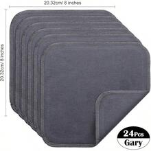 SmoothNovelty 24 toallitas de franela reutilizables para bebé, toallitas faciales suaves naturales sin blanquear para pañales de tela - 24 - Ver 3