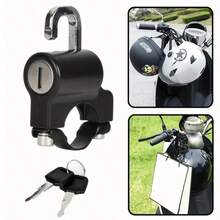 2025 Latest Motorcycle Helmet Lock, Multi-Functional Anti-Theft Motorcycle Helmet Lock, Suitable For Motorcycles, Electric Motorcycles, Bicycles, Etc. Made Of High-Strength Material, Sturdy And Durable, Effectively Prevents Theft, Ensures Helmet Safety, Provides Extra Security. - Black - View 4