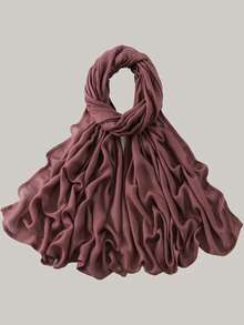 1条高品质女士纯色莫代尔头巾,优质宽边双缝包边,轻盈透气舒适面料,适合日常佩戴,也可搭配长袍穿着。 - 彩色 - 查看 14