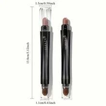 LUX Lápiz de sombra de ojos - Lápiz de sombra de ojos de un solo color y doble punta, junto con set de brochas para maquillaje de ojos.Incluye sombra de ojos de larga duración, lápiz de sombra de ojos de textura suave, lápiz de sombra de ojos resistente al agua con alta pigmentación y textura cremosa, lápiz de sombra de ojos con brillo, resaltador de ojos y maquillaje de ojos. Es una elección ideal para regalar en Halloween y Navidad. - 005 - Ver 6