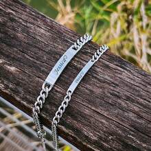 Engraved Couple Bracelets-Custom Text/Symbol Engraved Bracelet-Magnetic Couple Bracelet-Adjustable Bracelets-Lover/Couple Gift Personalized Gifts, Anniversary Gift - Multicolor - View 5