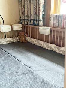 1件婴儿床编织扭结护栏垫，新生儿床护栏安全防护，2米/3米 - 彩色 - 查看 16