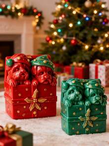 1 件圣诞礼品袋 3D 蜡烛硅胶模具，适用于 DIY 香薰蜡烛、石膏工艺品和树脂艺术 - 柔软且可重复使用，非常适合节日礼物和入口装饰 - 硅胶模具 - 白色 - 查看 8