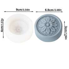 1pc Flower Silicone Mold For Soap, Candles & Resin Crafts - DIY Aroma Plaster Casting Tool With Bird & Floral Designs - Perfect For Home Decor & Gifts, Durable And Reusable - White - View 11