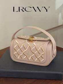 Geantă de mână trapezoidală pentru femei, design minimalist elegant, mâner versatil de umăr/superior, capacitate mare