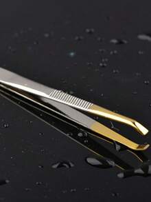 Stainless Steel Straight & Slanted Eyebrow Tweezers, Facial Hair Removal Tweezer, Beauty Tool - Multicolor - View 2