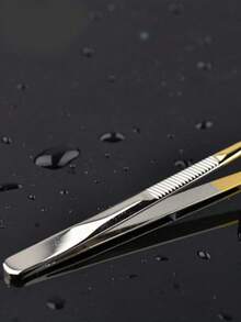 Stainless Steel Straight & Slanted Eyebrow Tweezers, Facial Hair Removal Tweezer, Beauty Tool - Multicolor - View 3